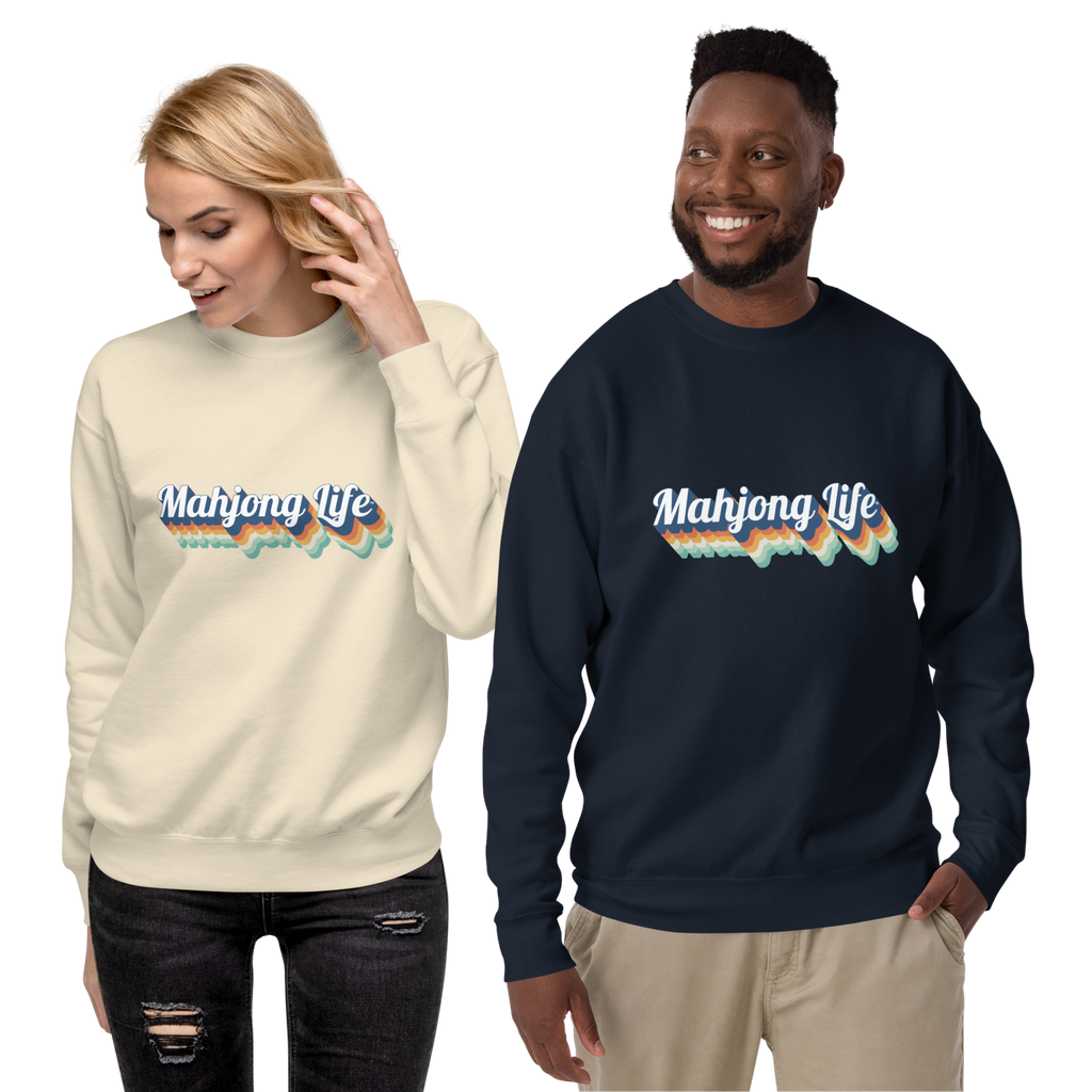 Mahjong Life - Vintage - Premium Unisex Sweatshirt (MULTIPLE COLORS)