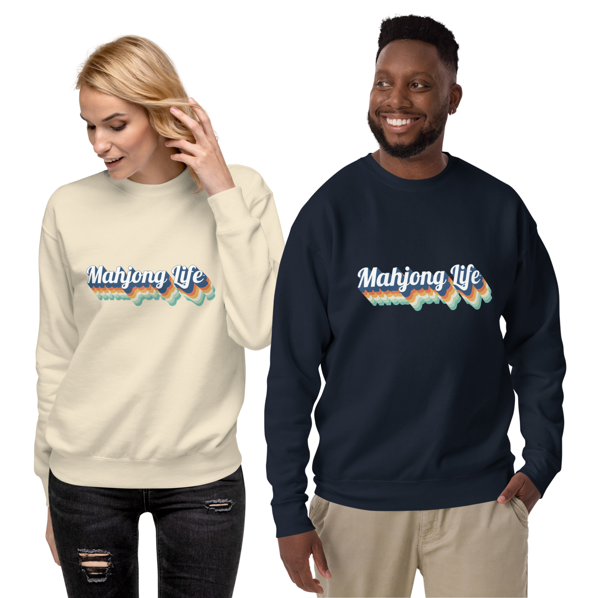 Mahjong Life - Vintage - Premium Unisex Sweatshirt (MULTIPLE COLORS)